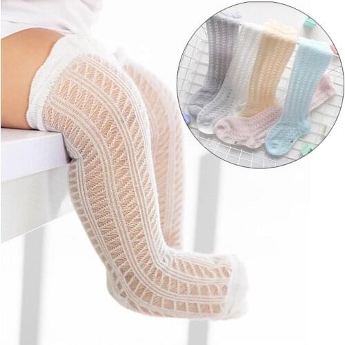 Summer Lace Baby Girl Tights For Newborn Mesh Hollow Out Stockings Soild Color Girls Infant Breathable Pantyhose baby meisje