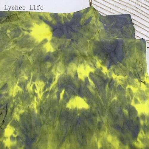 Lychee Life 1M Colorful Polyester Patchwork Fabric Handmade Spandex Sewing Fabric Garment Diy Home Decoration