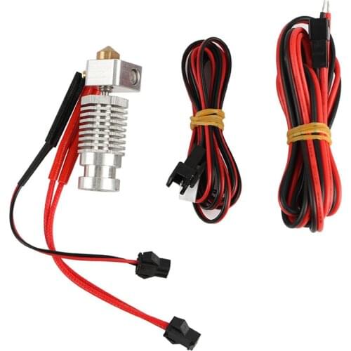 Metal Hexagon Hot End Kit for Prusa Heater Module 1.75/0.4MM Nozzle 12V 100K Thermistor Hotend for 3D Printer Parts