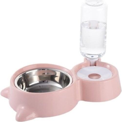 Pet Dog Cat Bowls Automatic Water Feeder Cat Dish Food Bowl With Water Dispenser Drinking Bottle For Small Medium Dog Supplies