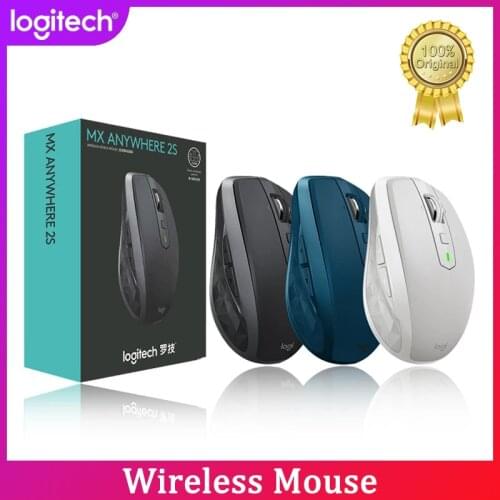 New Logitech Multi-device 2.4Ghz Wireless Mobile Mouse MX Anywhere 2S 4000DPI Rechargeable Office mouse for Desktop Laptop