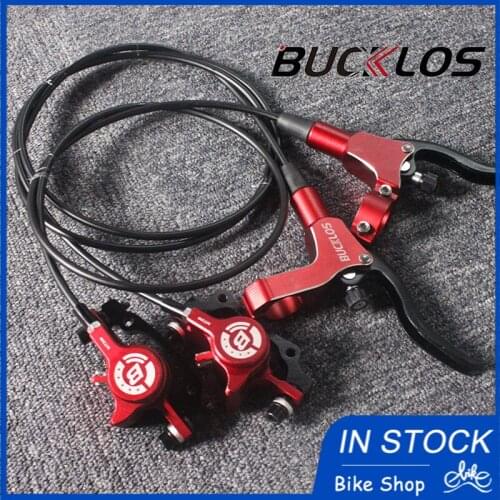 MTB Hydraulic Disc Brake Set Aluminum Alloy Mountain Bike Oil Disc Brake with PM/IS 160mm Adapter Fit XC Trail E-Bike Fat Bikes