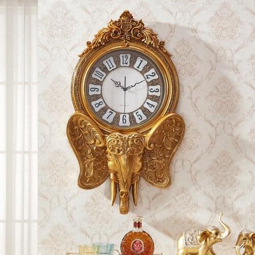 Animals Living Room Wall Clock Decor Golden Nordic Digital Wall Clock Modern Design Large Reloj De Pared Room Decoration BW50WC