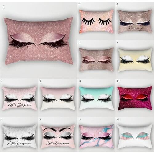 30*50 Eyelashes Pillowcase Fashion Pillow Cover Home Supplies Decorative Pillow Cases Waist Pillow Cover Fashion Home Decor