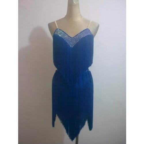 New style Latin dance costume sexy diamond tassel latin dance competition dress for womens child latin dance dresses S-L