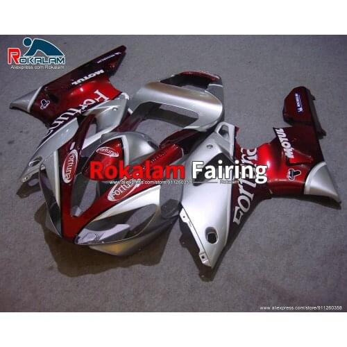 Fairing For Yamaha R1 2000 2001 YZF1000 01 00 Silver Red Black Motorcycle Body Kit (Injection Molding)