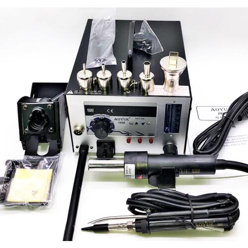 220V SMD/SMT 3 in 1 solder station Rework Station soldering hot air soldering rework station AOYUE i968 SMD Soldering