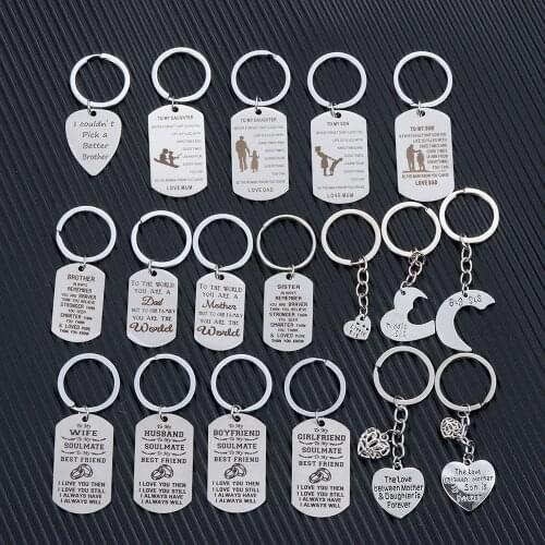 Personalised Letter Keychains For Her Him Mum Auntie Sister Brother Dad Son Key Ring Holder Best Friends Gift Dropshipping