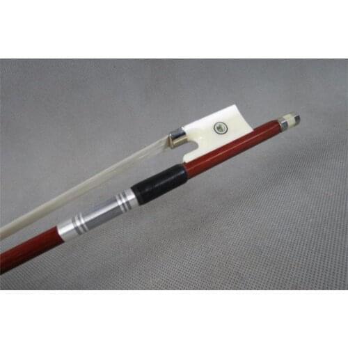 Professional 1pc Brazil black wood violin bow ,ox bone frog white horsetail best balance nickel siver parts free shipping