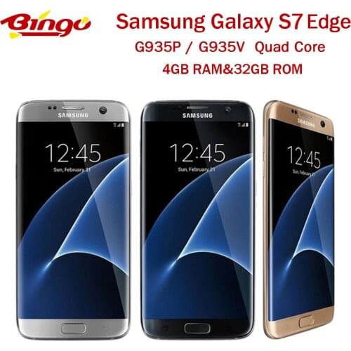 Samsung Galaxy S7 Edge Unlocked US version G935P G935V LTE Android Mobile Phone Quad Core 5.5" 12MP&5MP 4GB RAM 32GB ROM NFC