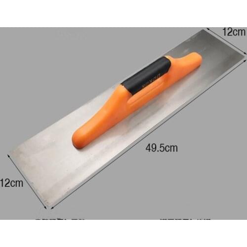 1pc 49.5x12cm Professional plastering trowel plastering skimming Carbon steel trowel Tiling Construction tool