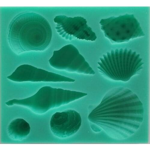 Conch Shells Shaped Cake Silicone Mold Baking DIY Fondant Cake Decorating Tools Chocolate Soap Mold Kitchen Accessories S251-1