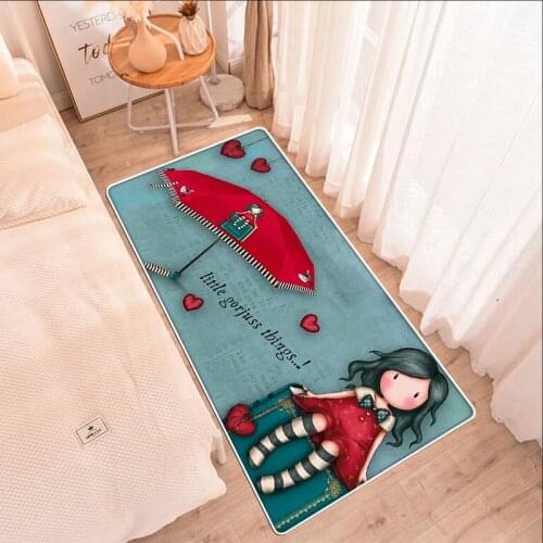 Nordic Kitchen Mat Bedroom Entrance Doormat Santoro Gorjuss 3D Print Home Hallway Floor Living Room Carpet Bathroom Non-Slip Rug