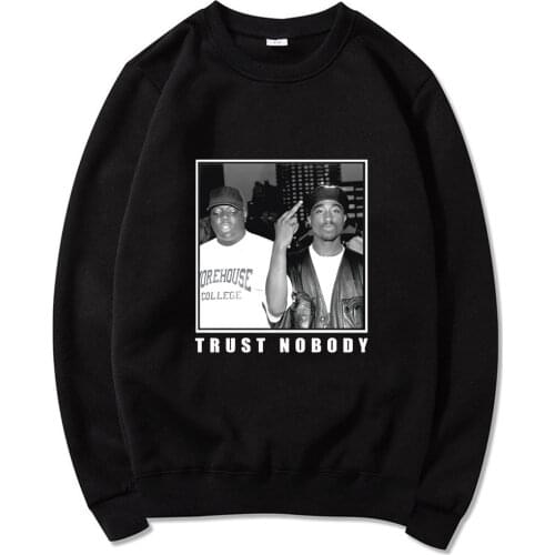 2021 Harajuku Gangsta Rap 2Pac Sweatshirt Men Fashion Casual Sweatshirts Men/Women Gangsta 2Pac Tupac Shakur Crewneck Pullover