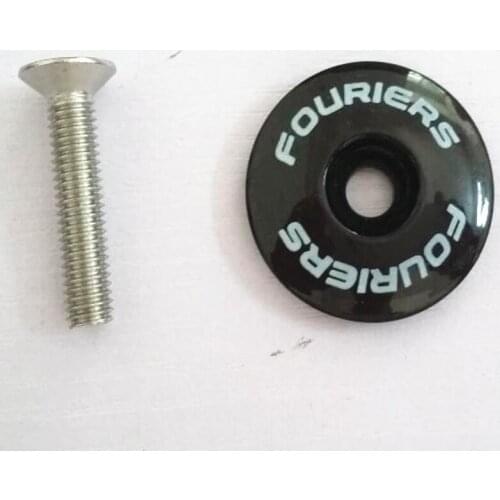 FOURIERS bike Top Cap Spacer 1 1/8" MTB Bicycle Stem UD Carbon Fibre Headset Top Cap Cover