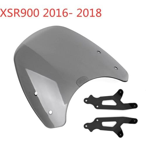 Motorcycle Windshield Windscreen With adjustable bracket Wind Screen For Yamaha XSR900 XSR 900 2016 2017 2018