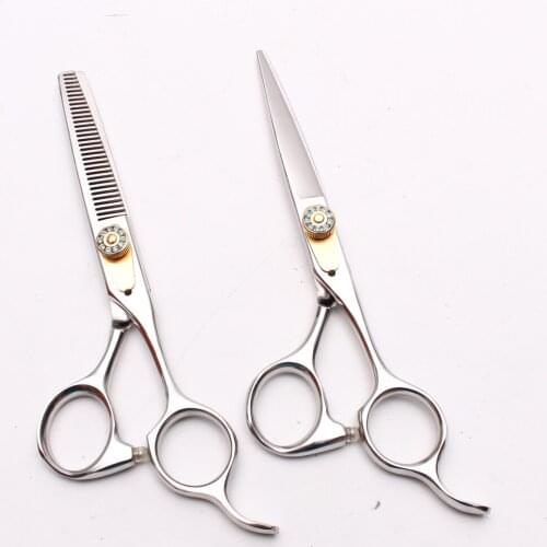 1Pair 6" 17.5cm Stainless Customize Logo Styling Tool Hairdressing Scissors C1026 Cutting Scissors Thinning Shears Hair Scissors