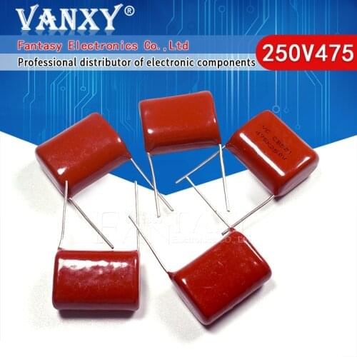 10PCS 250V475J Pitch 25MM 250V 4.7UF 475 4700PF CBB Polypropylene film capacitor