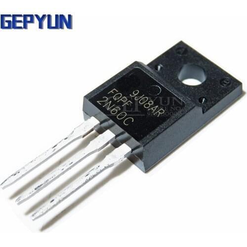 10PCS FQPF2N60C 2N60C TO-220 2N60 TO220 MOS FET transistor Gepyun