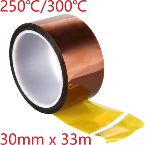 30mm x 33m Polyimide Adhesive Tape BGA PCB 3D Printing Board Protection High Temperature Heat Resistant Electronic Insulation