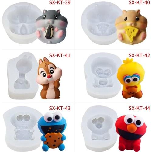 3D Cartoon silicone mould Aromatherapy handmade soap mould Candle silicone mold DIY creative baking mold Glue drop mould