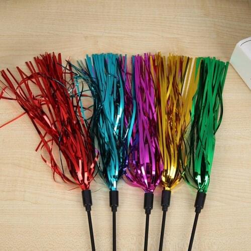 5pcs/lot Cat Toys Feather Wand Kitten Cat Teaser Turkey Feather Interactive Funny Cat Stick Interactive Chasing Toy Stick