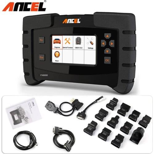 Ancel FX6000 OBD2 Scanner Professional Car Diagnostic Tool Full Systems ABS SRS DPF Oil Reset ECU Coding ODB Automotive Scanner