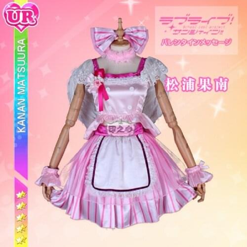 Anime Love Live Sunshine AZALEA GALAXY Cosplay Costume Kanan Matsuura Pink Dress wing Full sets A