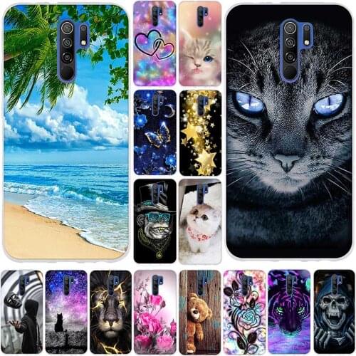 TPU Cover For Xiaomi Redmi 9 Case Silicone Soft Back Cover For Xiomi Redmi 9 Phone Cases For Xiami Redmi9 Covers Flower Cute Bag