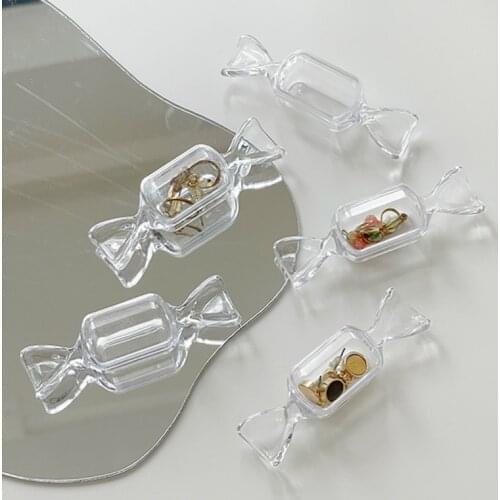 CuteLife Ins Transparent Plastic Small Candy Storage Box Design Medicine Pill Organizer Box Decoration Fashion Ring Jewelry Box