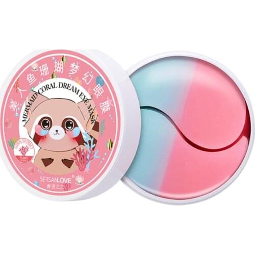 Double-color Dream Moisturizing Eye Mask Patch 60pcs Crystal Collagen Anti Aging Remove Dark Circles Eye Care Korean Cosmetics