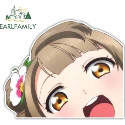 EARLFAMILY 13cm x 11cm for Love Live! Peek Big Head Anime Vinyl Car Sticker JDM Window Decal Car Accessories