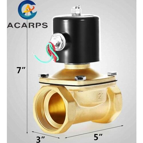 2Way Electric Normally Closed 1.5inch 2inch NPT Water Solenoid Valve 220VAC12VDC 110VAC DN40 DN50