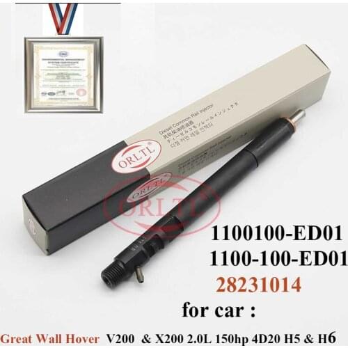 4 /pc/lot Common rail injector 28231014 1100100-ed01 1100-100-ed01 FOR Great Wall Hover V200 & X200 2.0L 150hp 4D20 H5 & H6