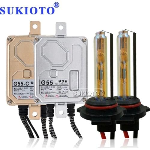 SUKIOTO Xenon H7 6000K Fast Bright /No Error Canbus HID Xenon Kit H11 3000K H16 H1 H3 H8 9005 9006 55W AC Ballast Headlamp