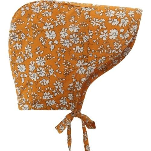 Summer Spring Baby Cotton Floral Printing Sun Hat Infants Wide Brimmed Bonnet Outdoor UV Protection Beach Bucket