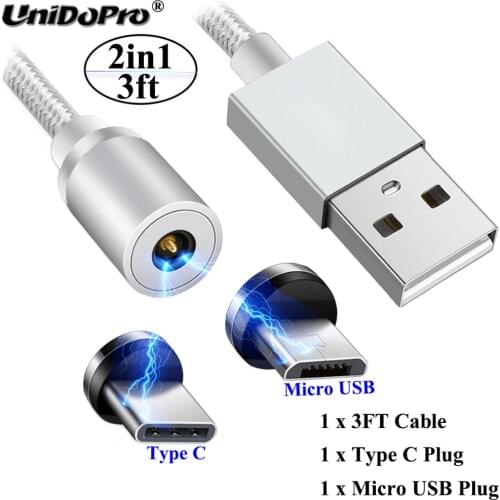 Micro USB / Type C Magnetic Charger Cable for LG G8 G7 G6 G5 V10 V20 V30 V40 V50 ThinQ Q9 Q8 Q7 Q6 X5 , Stylo , K Series Phones