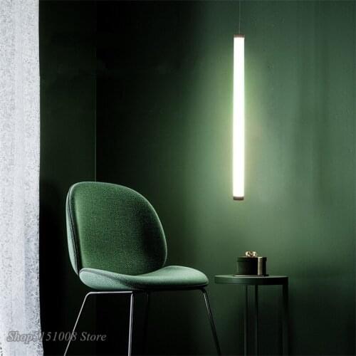 Minimalist Designer Strip Pendant Lamp Modern Dining Room Pendant Lights LED kitchen Hanging Lamp Minimalist decor Light Fixture