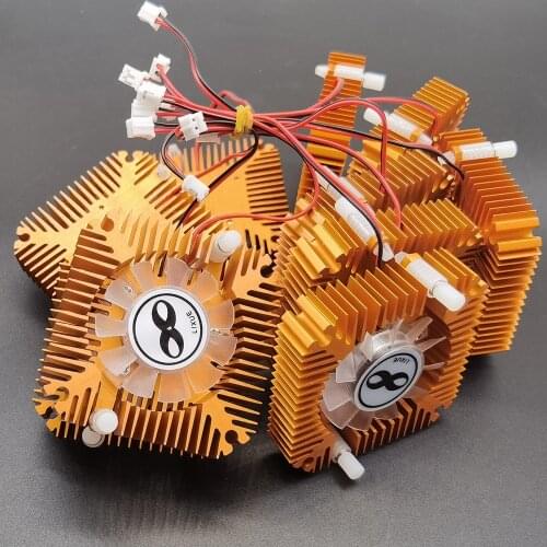5W 10W High Power Led Heatsink With Fan Aluminium Cooling For 5W/10W Led 12V