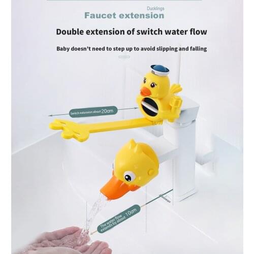 Cartoon Faucet Extender for Kids Hand Washing In Bathroom Sink Accessories Water Pipe Splash-proof Convenient for Baby Washing