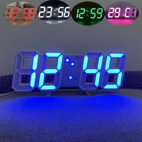 Wall clock Bedroom deco Luminous LED electronic desktop clock digital Modern home decoration living room wall clock numbers