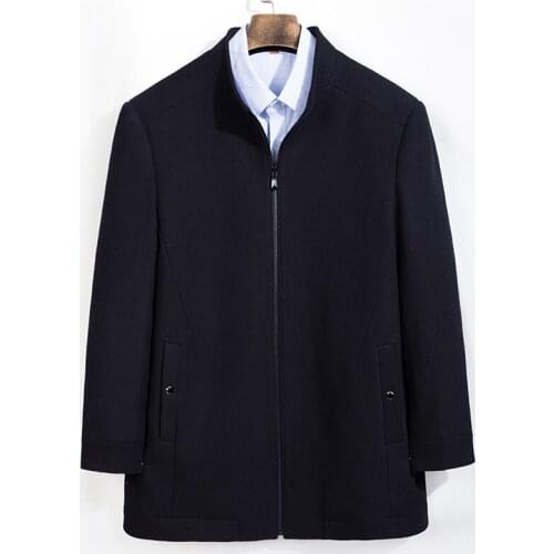 10XL 8XL 2020 Fashion Mens Wool Coat Winter Warm Solid Color Trench Jacket Male Single Breasted Business Casual Overcoat Parka