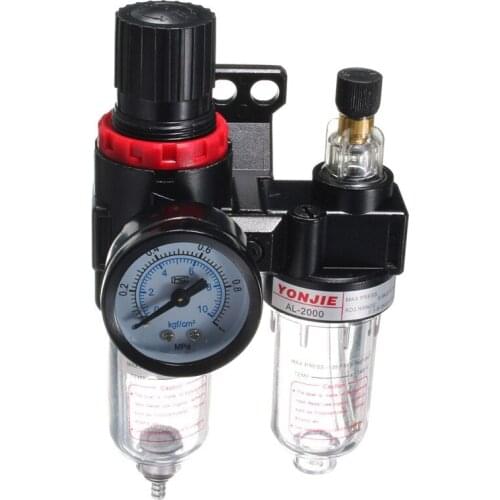 G1/4" In line Air Compressor Filter Regulator Gauge Trap oil/Water Filter Air Separator Pressure Regulator Airbrush Compressor