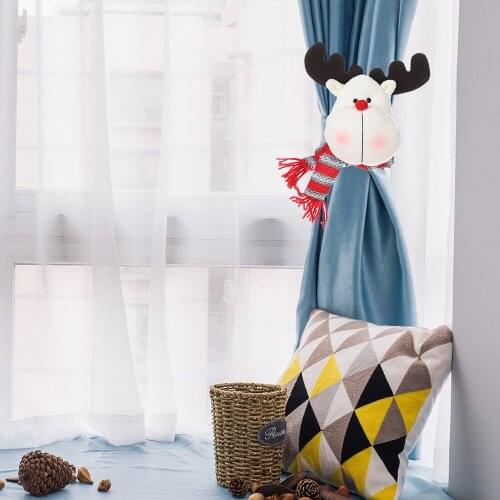 Christmas Curtain Buckle Rudolph Curtain Hook Navidad Room Decor Doll Christmas Ornaments Xmas Gifts New Year