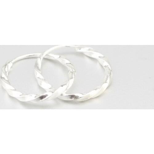 Simple wave circle 100% 925 Sterling silver Jewelry fashion Hypoallergenic hoop earrings for women gift