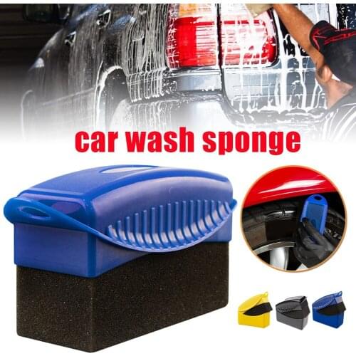 1Pc auto Car Wheel Polishing and Waxing Sponge Brush ABS Plastics Washing Cleaning Brush Sponge Brush interior details car goods