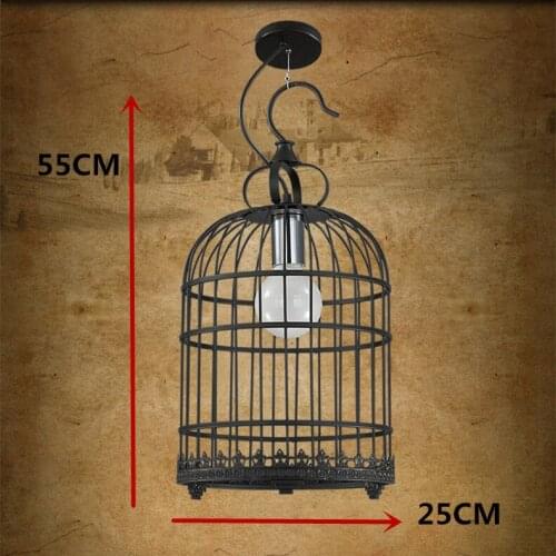 Modern Nordic retro birdcage Pendant Lights led lamps living room Loft retro Pendant lamps E27 led lustre lighting Pendant lamp