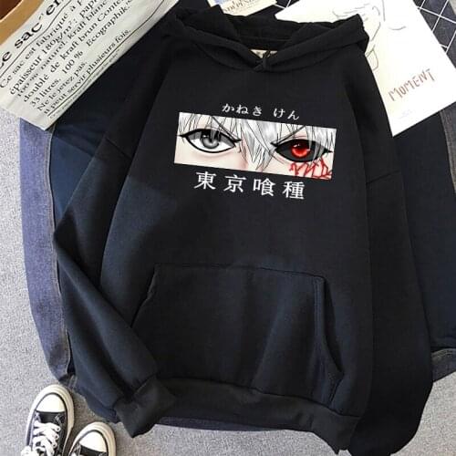 Tokyo Ghoul Hoodie Harajuku Loose Sweatshirt Japanese Anime Kaneki Ken Eye Manga Print Hoodie Streetwear Fashion Hoodie Womens
