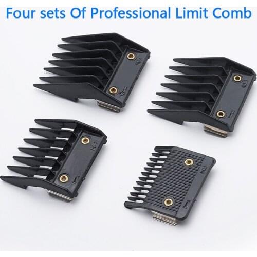 4pcs Universal Hair Clipper Limit Comb Guide Attachment Barber Replacement Salon Haircutting Durable Easy To Attach Hair Tool