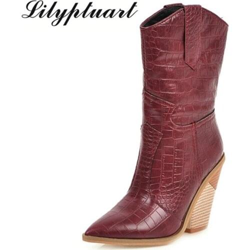 2019 autumn and winter thick high-heeled ankle boots fashion European and American Knight boots wild large size boots